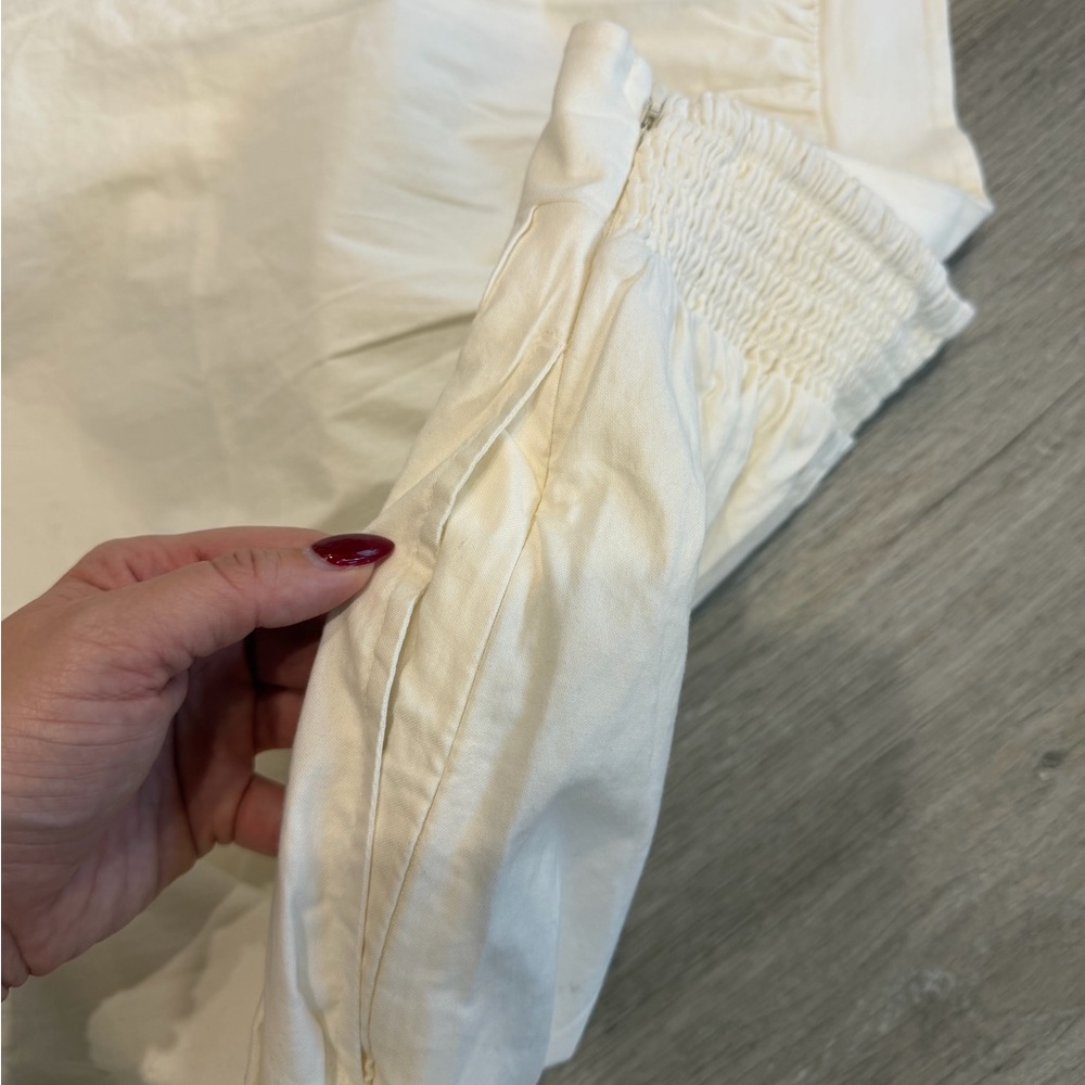 Free People Ivory High-Low Skirt with Embroidered Details - Picture 3 of 5